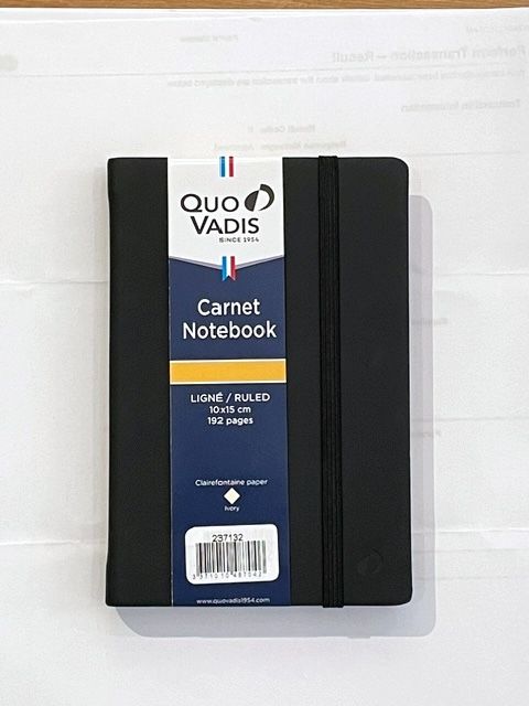 Silk Lined Notebook A6 Black