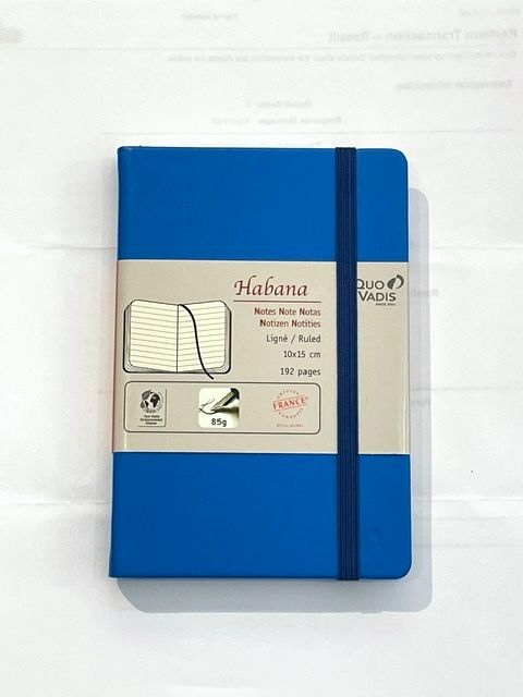 Silk Lined Notebook A6 Blue