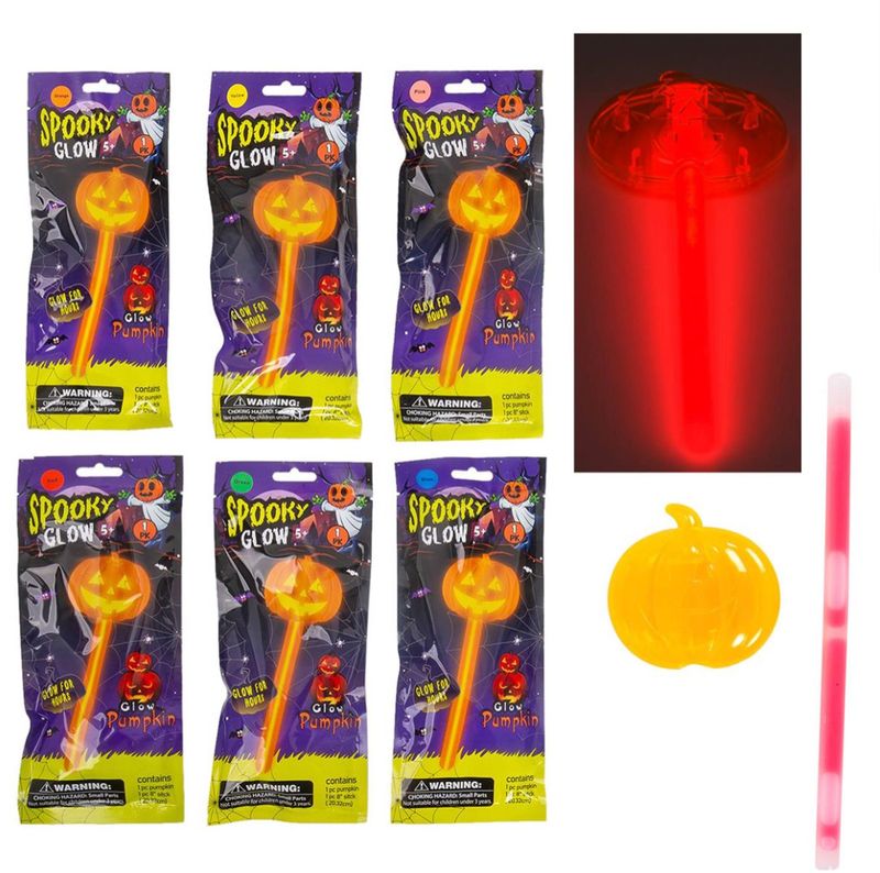 Pumpkin Glow Stick 8" Assorted