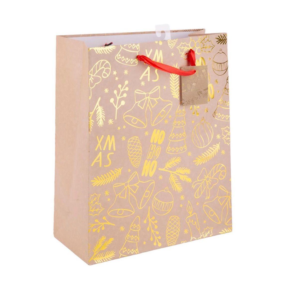 Large Gold Foil on Kraft Gift Bag