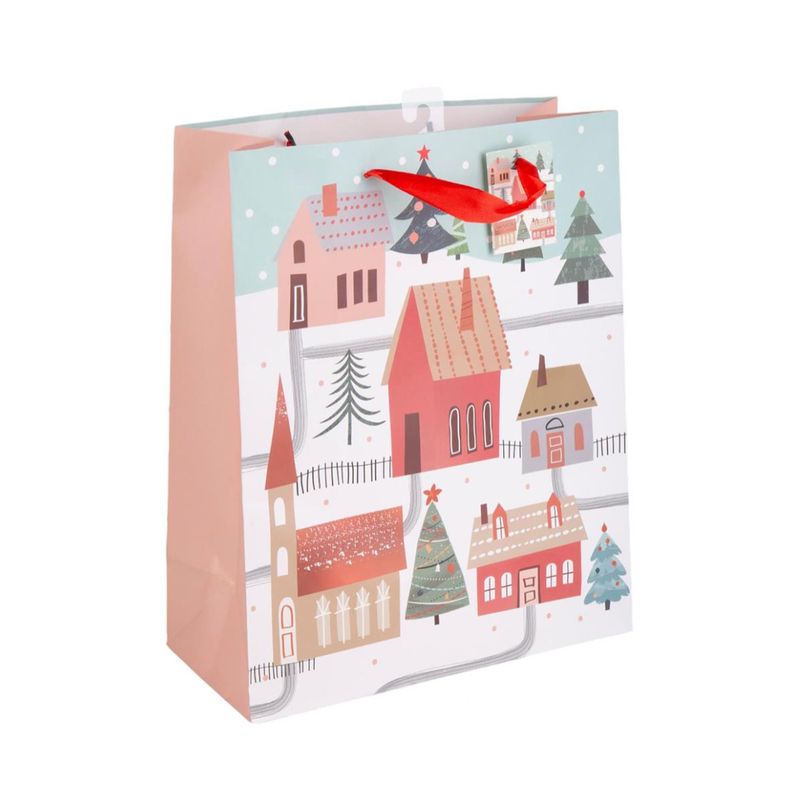 Large Gift Bag Holiday Houses