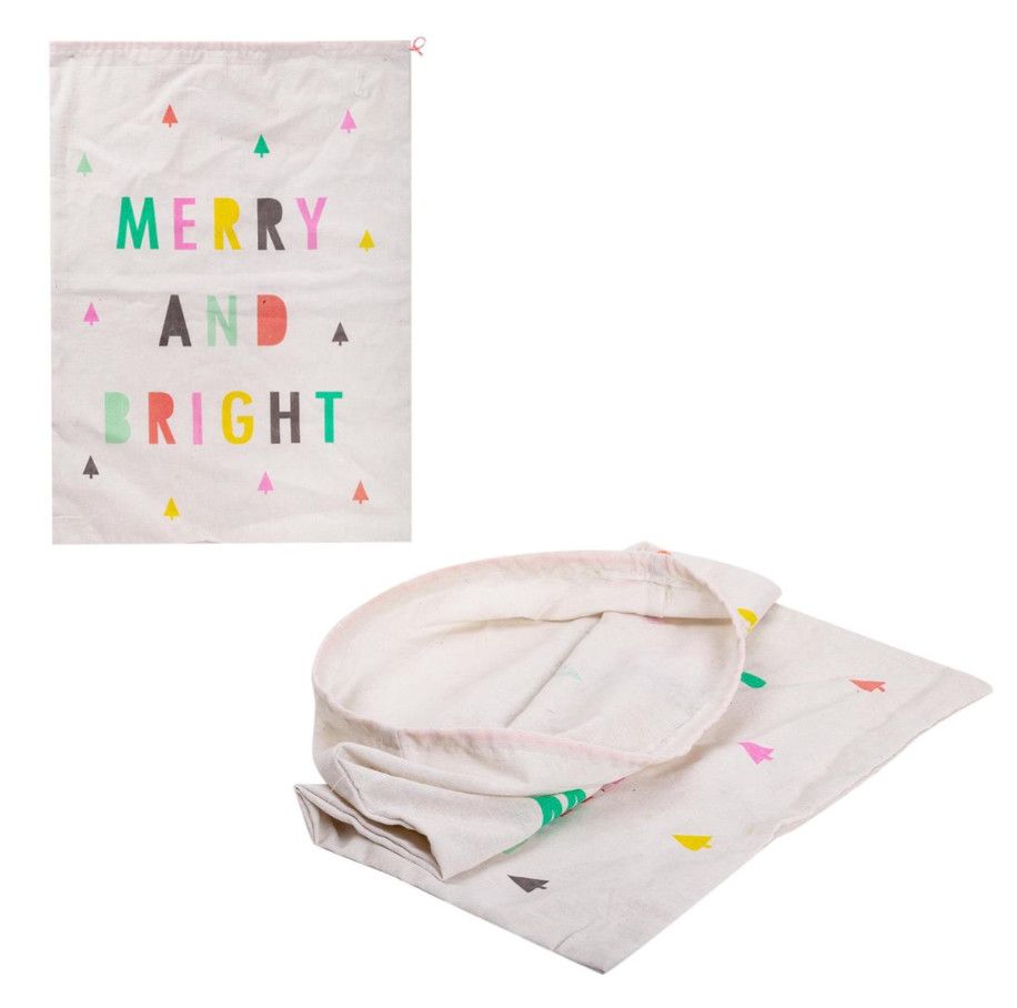 Gift Sack Merry + Bright
