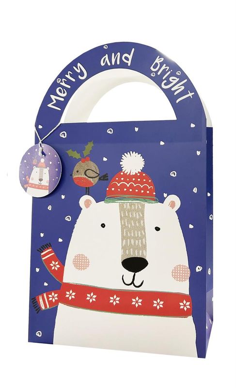 Diecut Gift Bag Medium Merry and Bright