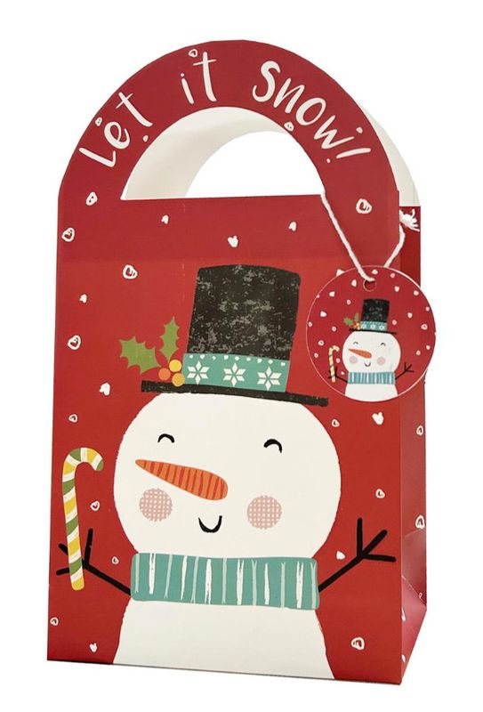 Diecut Gift Bag Large Let It Snow