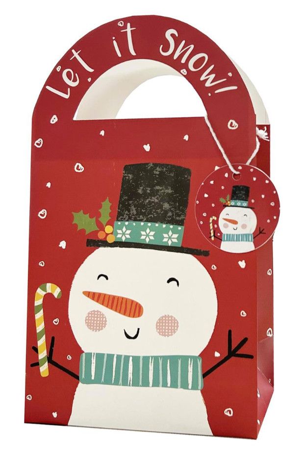 Diecut Gift Bag Medium Let It Snow