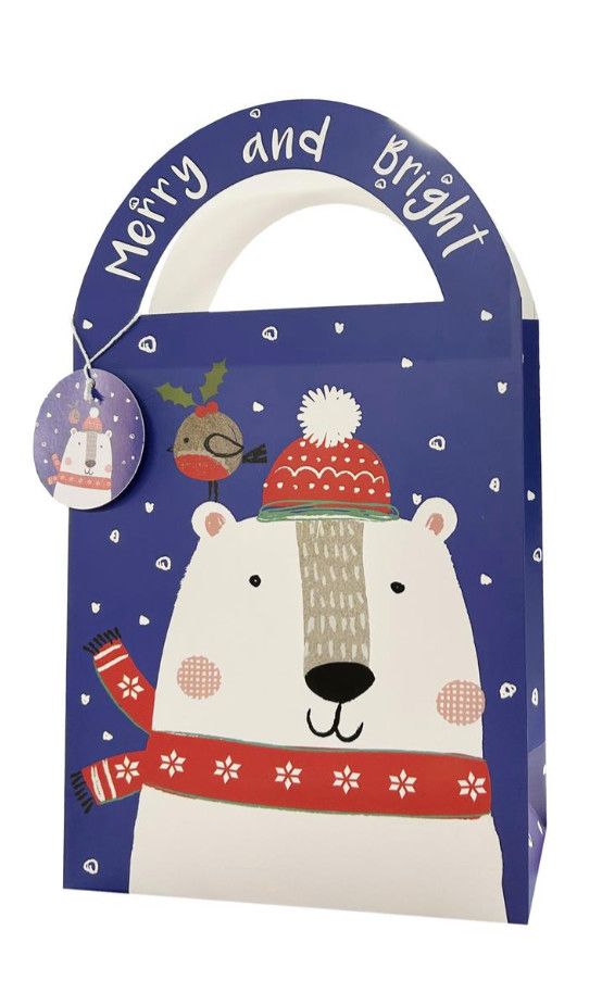 Diecut Gift Bag Large Merry and Bright