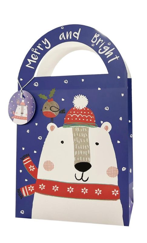 Diecut Gift Bag Large Merry and Bright