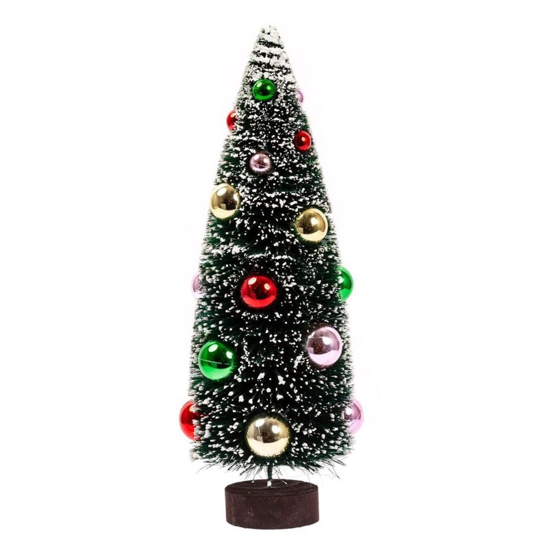 Brush Bottle Tree with Ball Ornaments Large