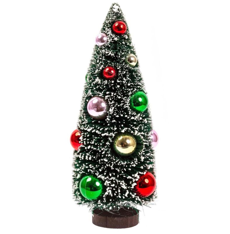 Brush Bottle Tree with Ornaments Small
