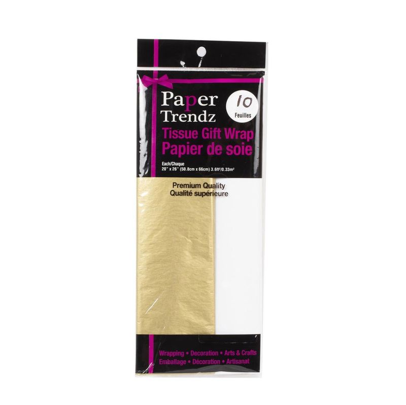 Tissue Paper Gold + White 10 Sheets