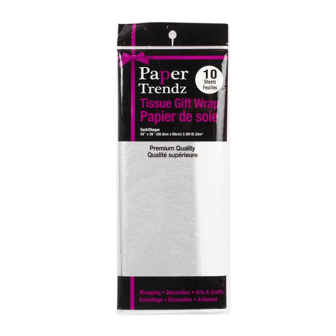 Tissue Paper Silver + White 10 Sheets