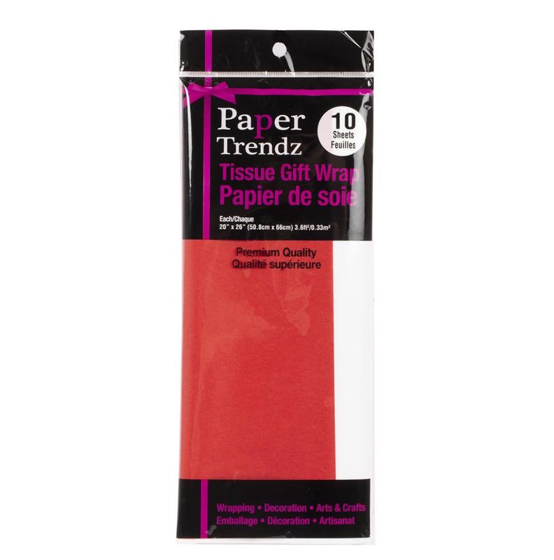 Tissue Paper Red + White 10 Sheets