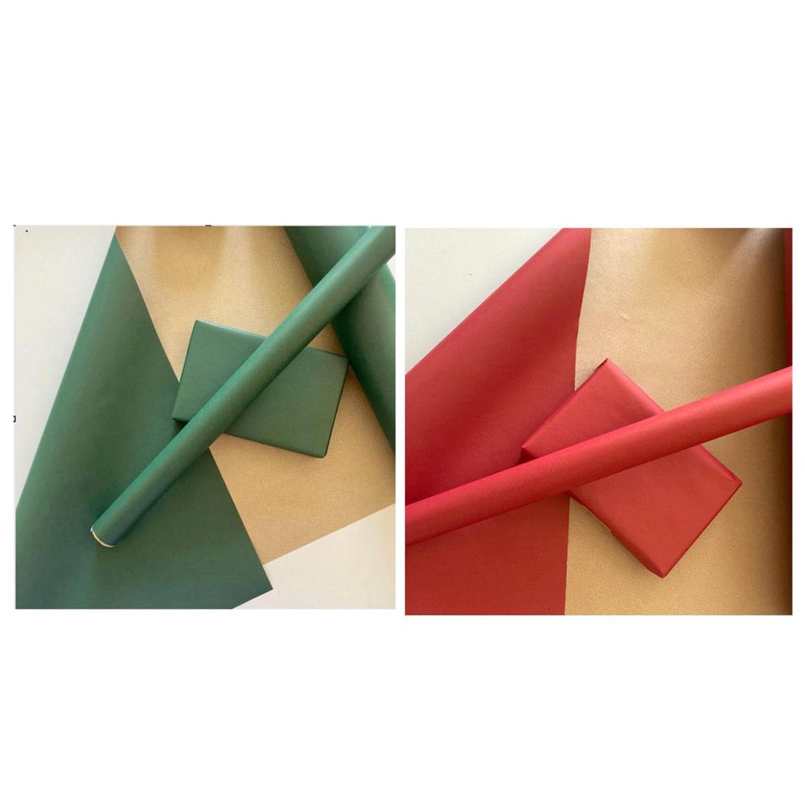 Kraft Roll Wrap Red or Green
