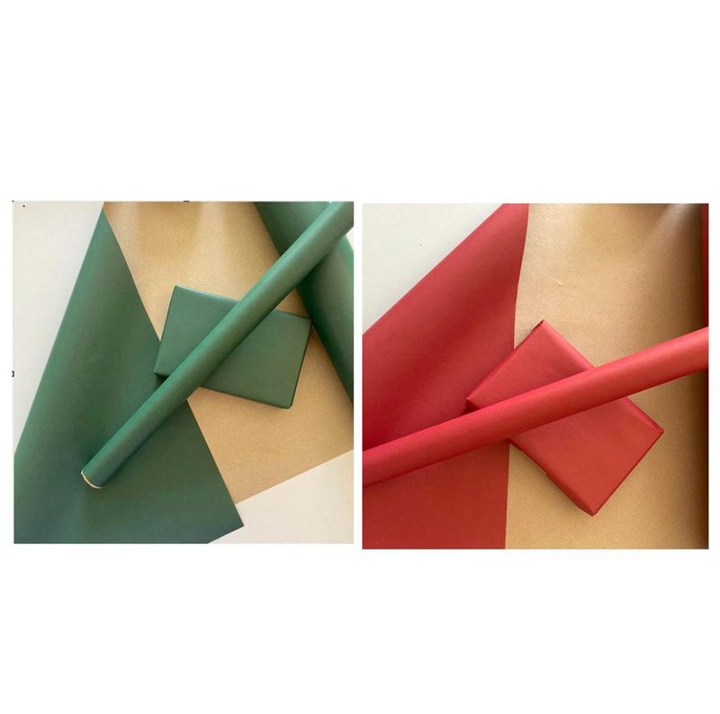 Kraft Roll Wrap Red or Green