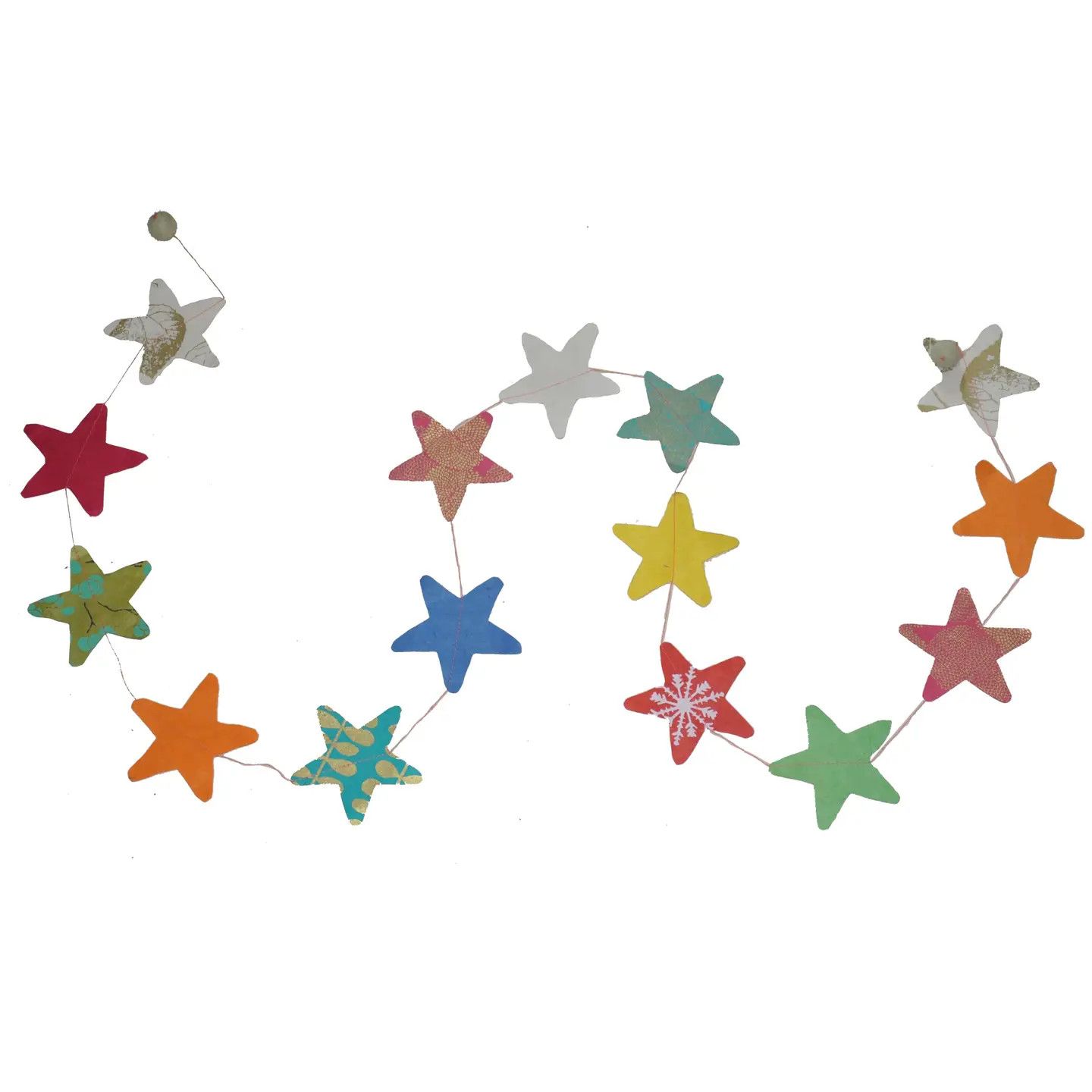 Paper Garland Multicolour Stars 5ft