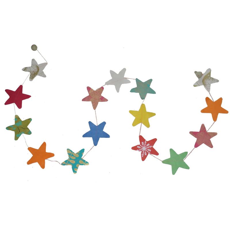 Paper Garland Multicolour Stars 5ft