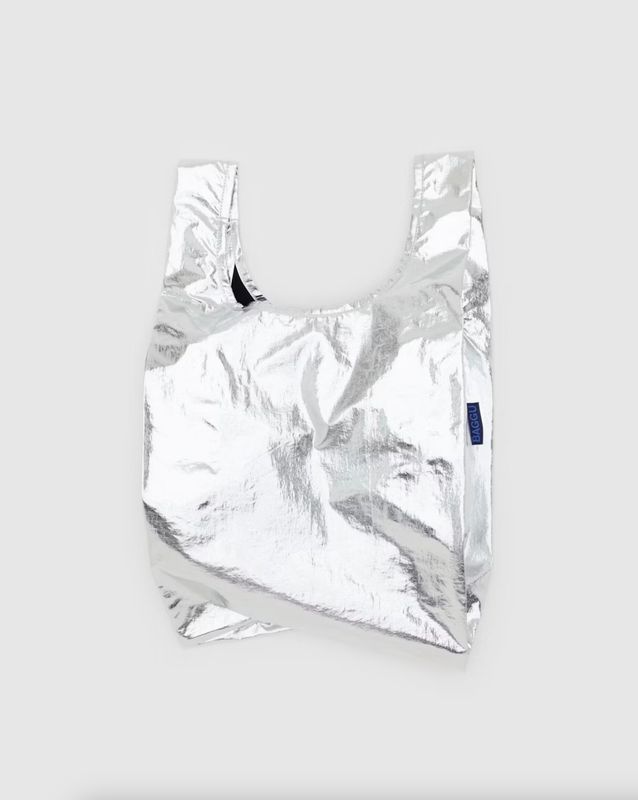 Baby Baggu Metallic Silver