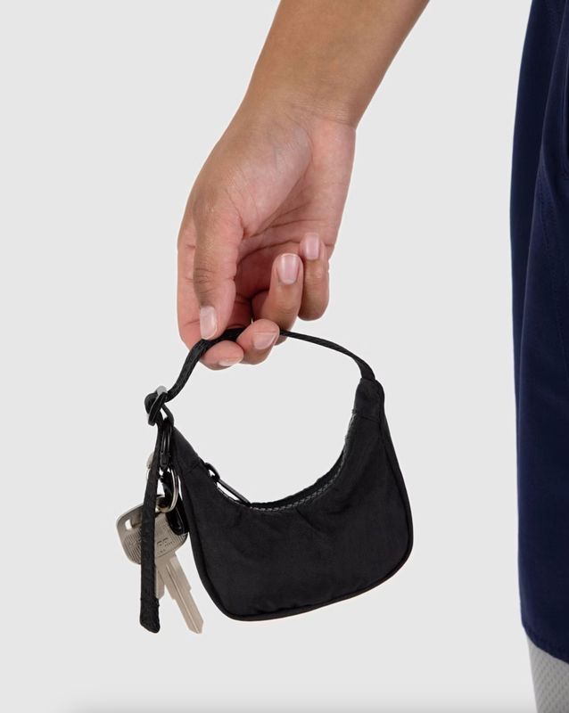 Crescent Bag Charm Black