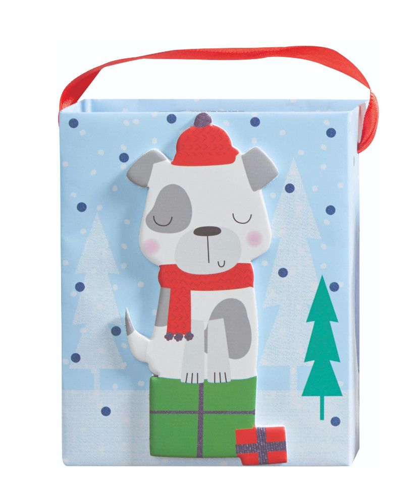 Mini Tote Bag Puppy Presents