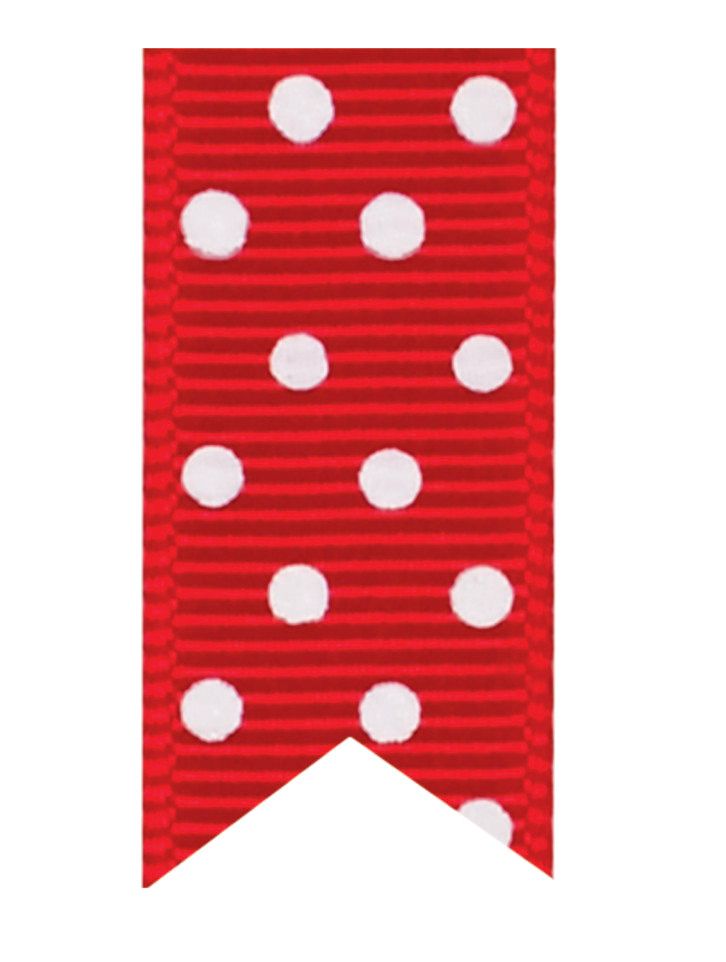 Ribbon Red with White Dots Grosgrain