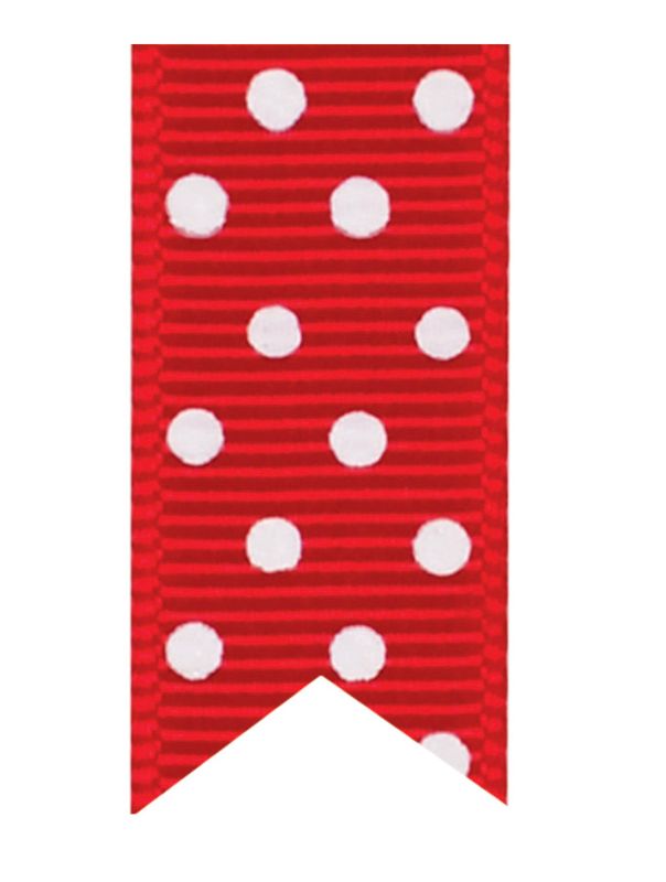 Ribbon Red with White Dots Grosgrain