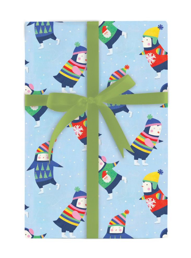 Roll Wrap  Skating Penguins
