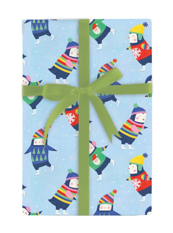 Roll Wrap  Skating Penguins