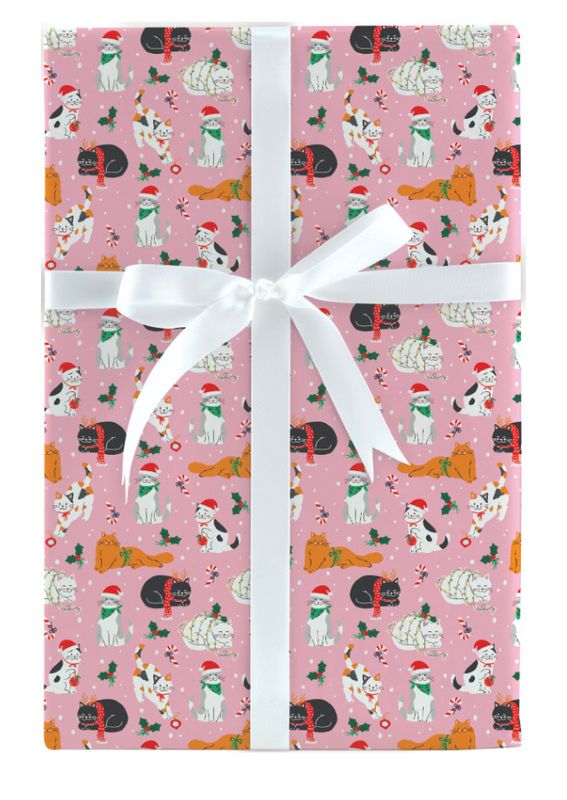 Roll Wrap Meowy Kitten Christmas