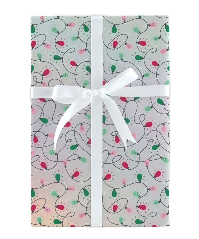 Roll Wrap Pink and Green String of Lights