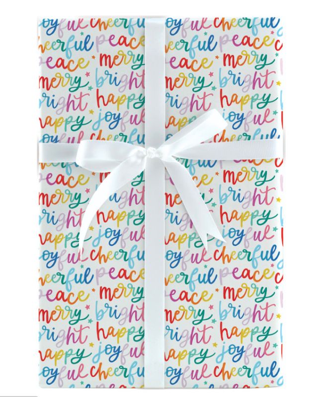Roll Wrap Rainbow Christmas Messages