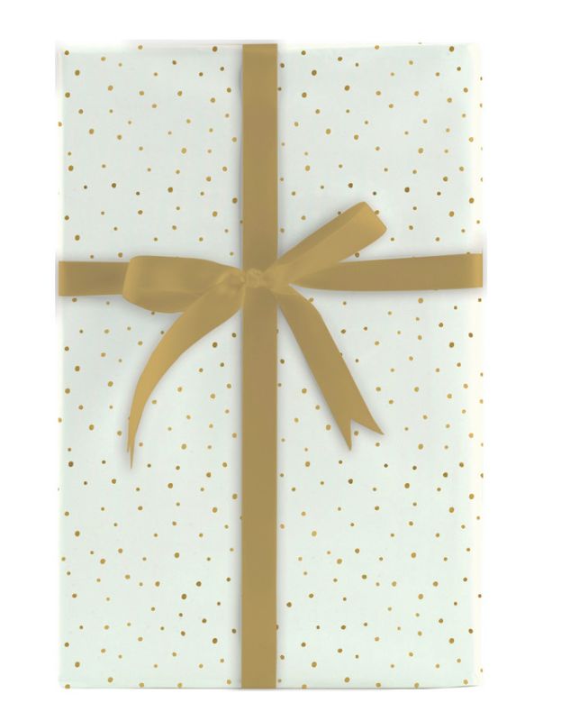 Roll Wrap Random Gold Flecks Ivory