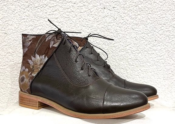 Veneto Ankle Boot Chocolate &amp; Floral