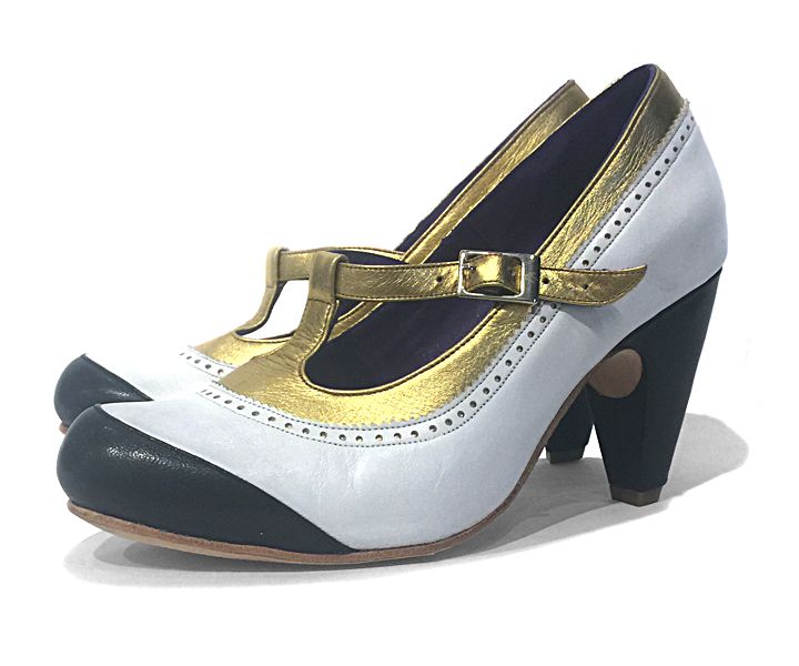 MV7 T-Strap White &amp; Gold