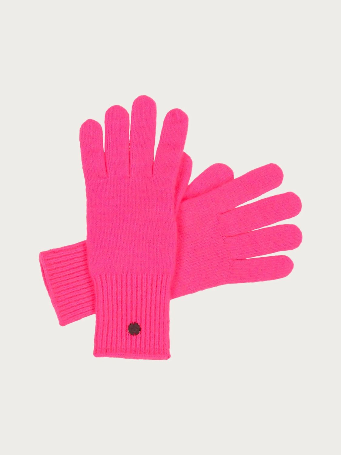 Knitted Gloves In Wool Blend Digital Pink