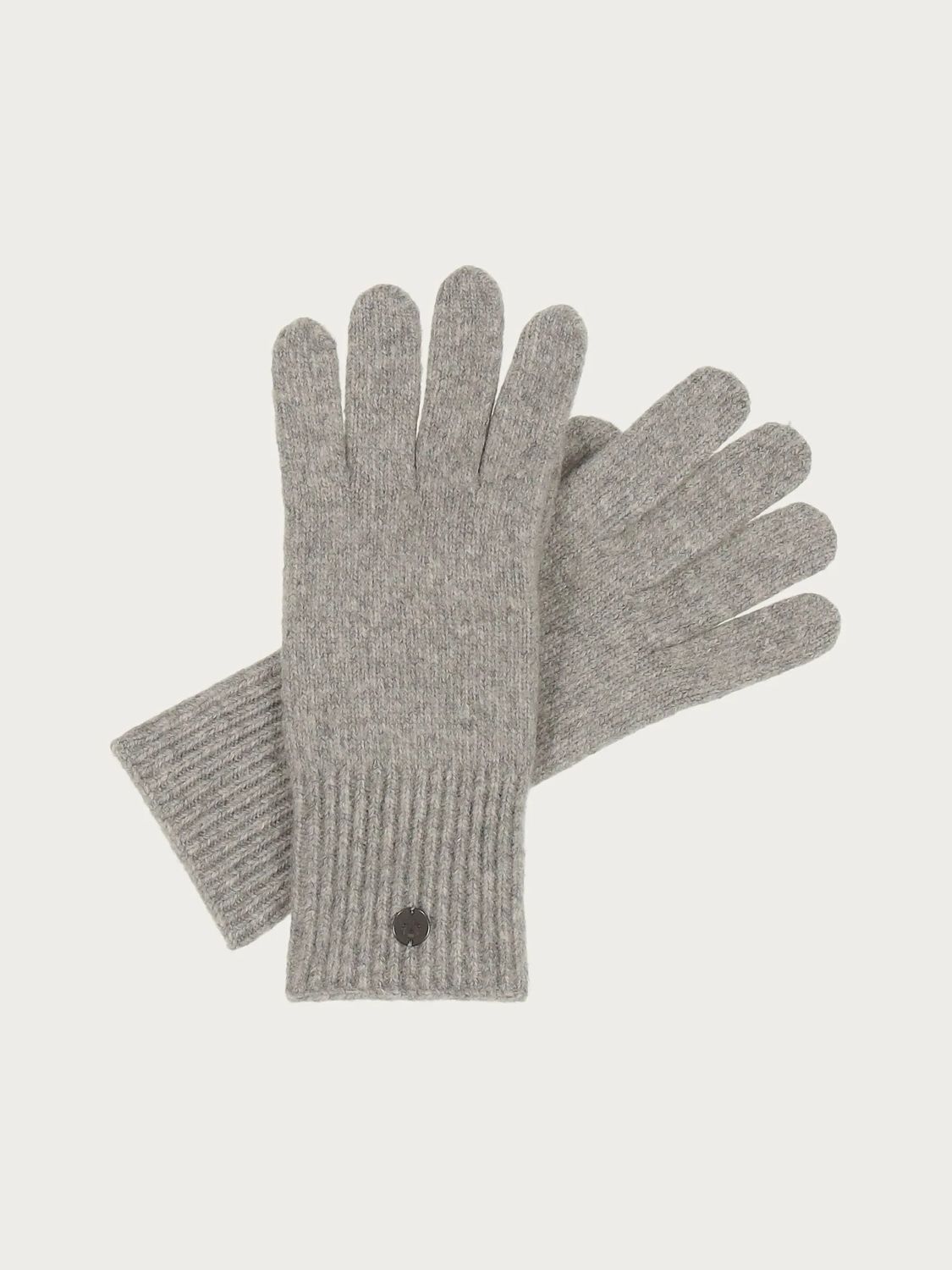 Knitted Gloves In Wool Blend Silver