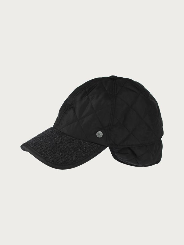 Puffer Baseball Cap With Ear Flaps  Black Size 61
