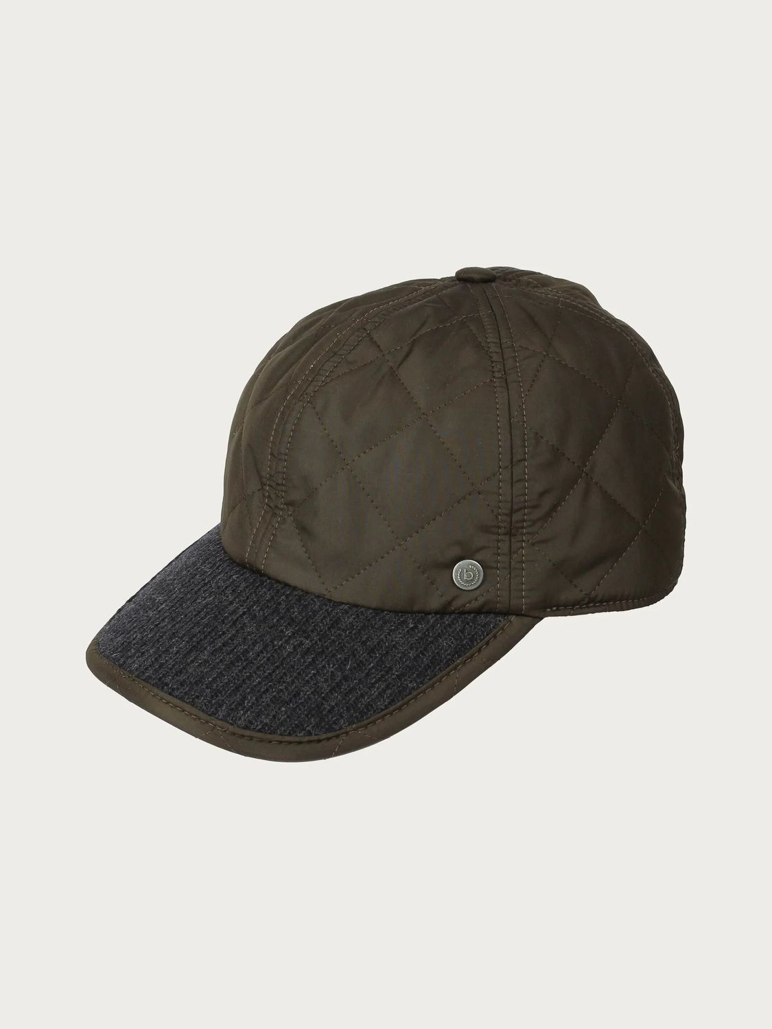 Puffer Baseball Cap With Ear Flaps Dark Olive Size 59