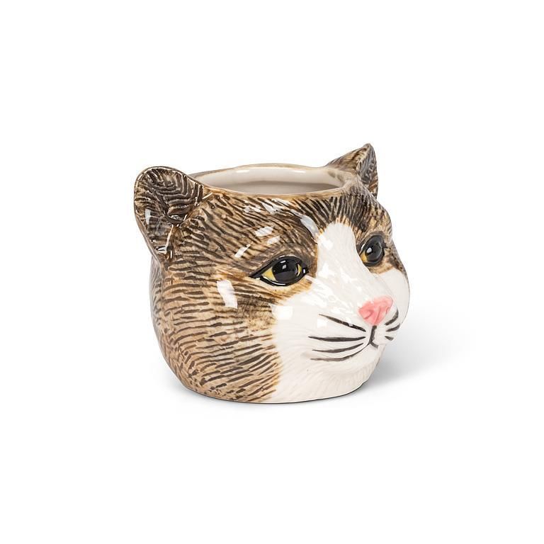 Planter Tabby Cat Small