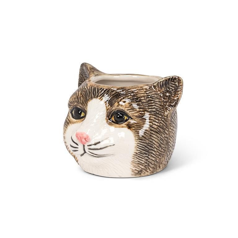 Planter Tabby Cat Small