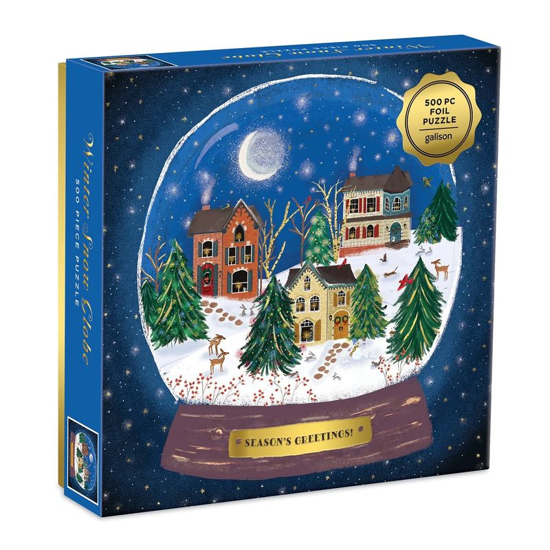 500 Piece Puzzle Winter Snow Globe
