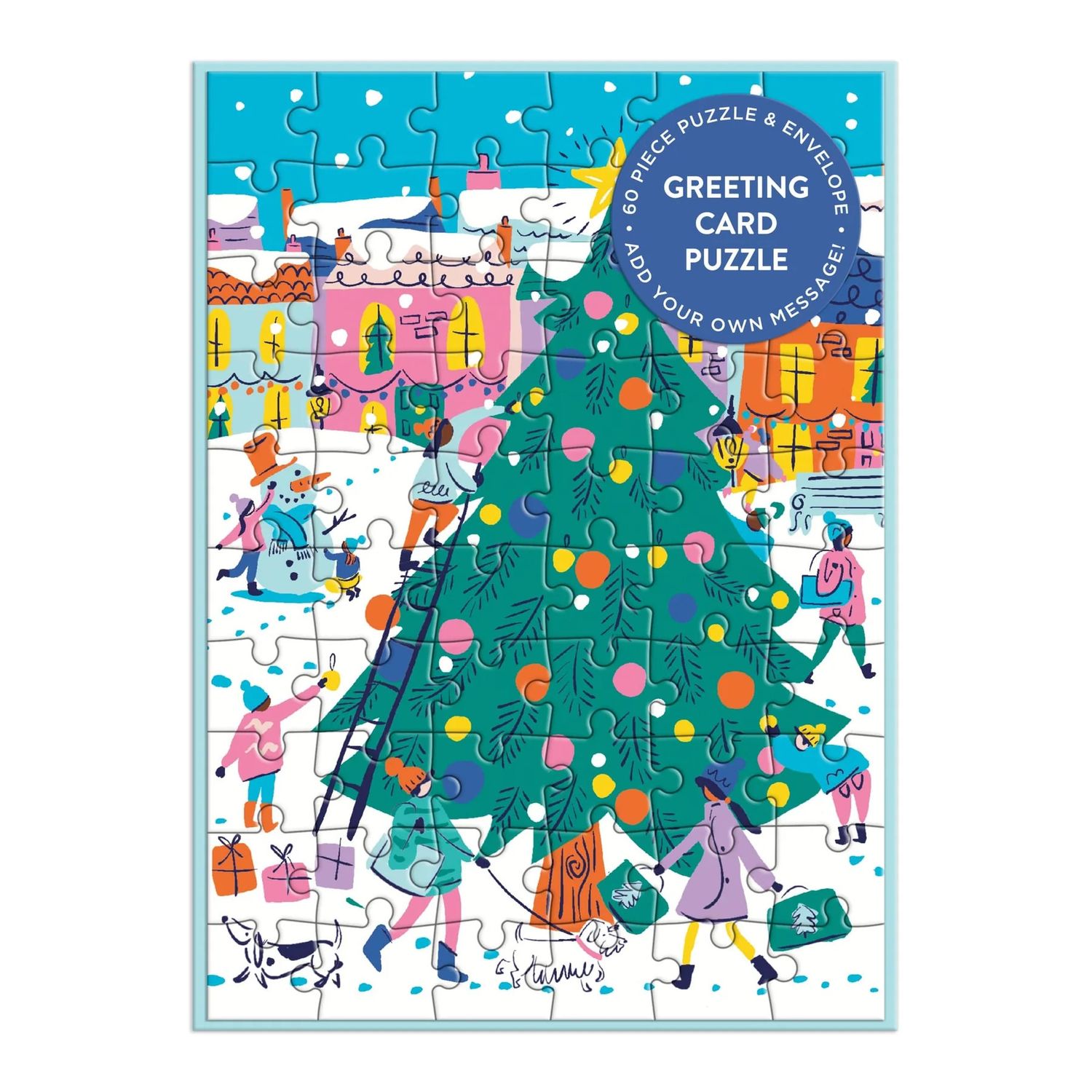 Greeting Card Puzzle Merry &amp; Bright