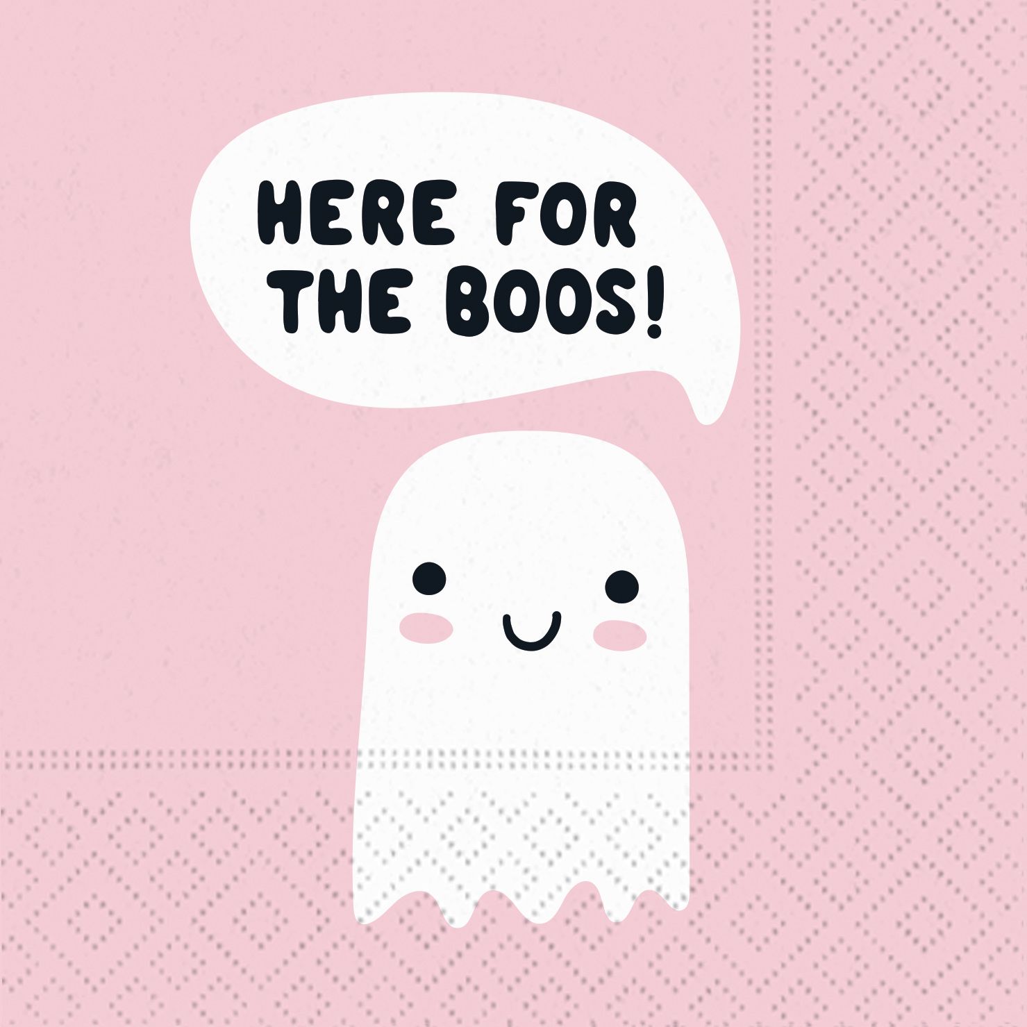 Beverage Napkins Cute Here For The Boos!