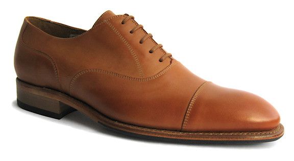 Goodyear Welted Toe Cap Oxford Honey Tan