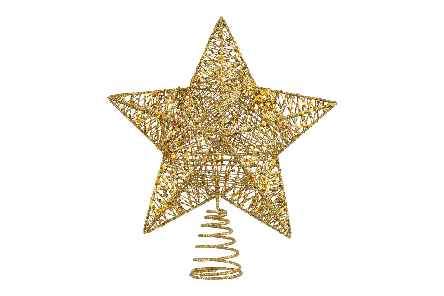 Tree Topper Wire Star Gold 7 inch