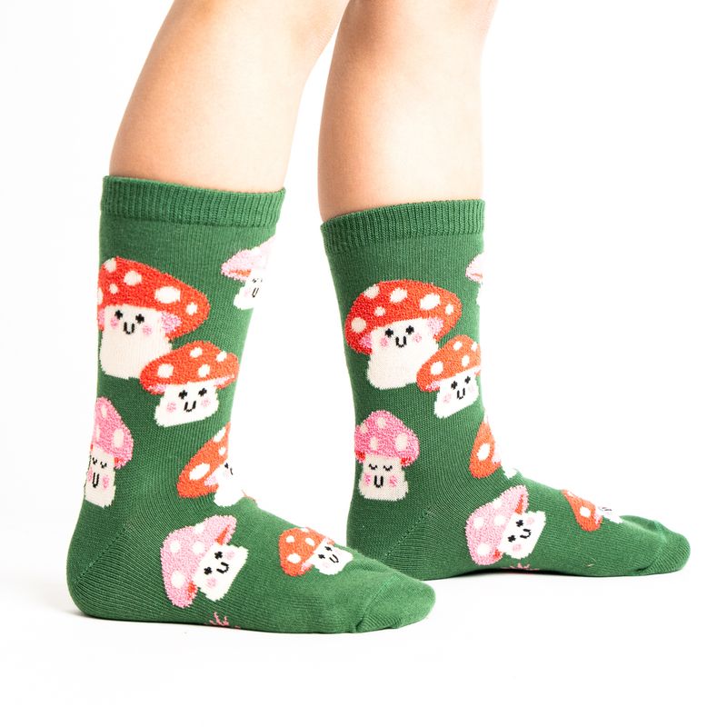 Junior Crew Socks Pack of 3 Mellow Mushrooms