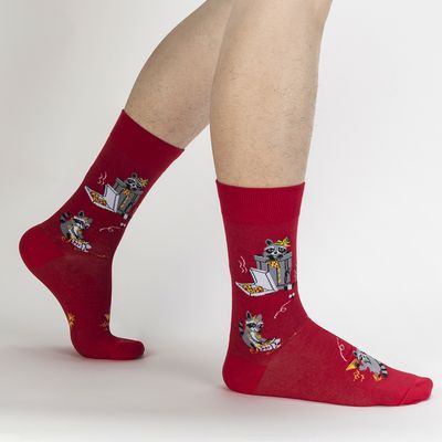 Men's Crew Socks Trash Pandas