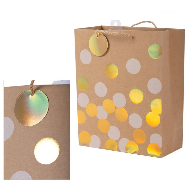 Large Gift Bag Iridescent Dots