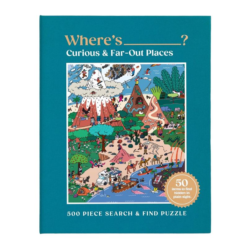 500 Piece Search and Find Puzzle Where's ________? Curious and Far Out Places