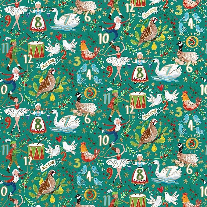 Gift Wrap Roll Jumbo 12 Days