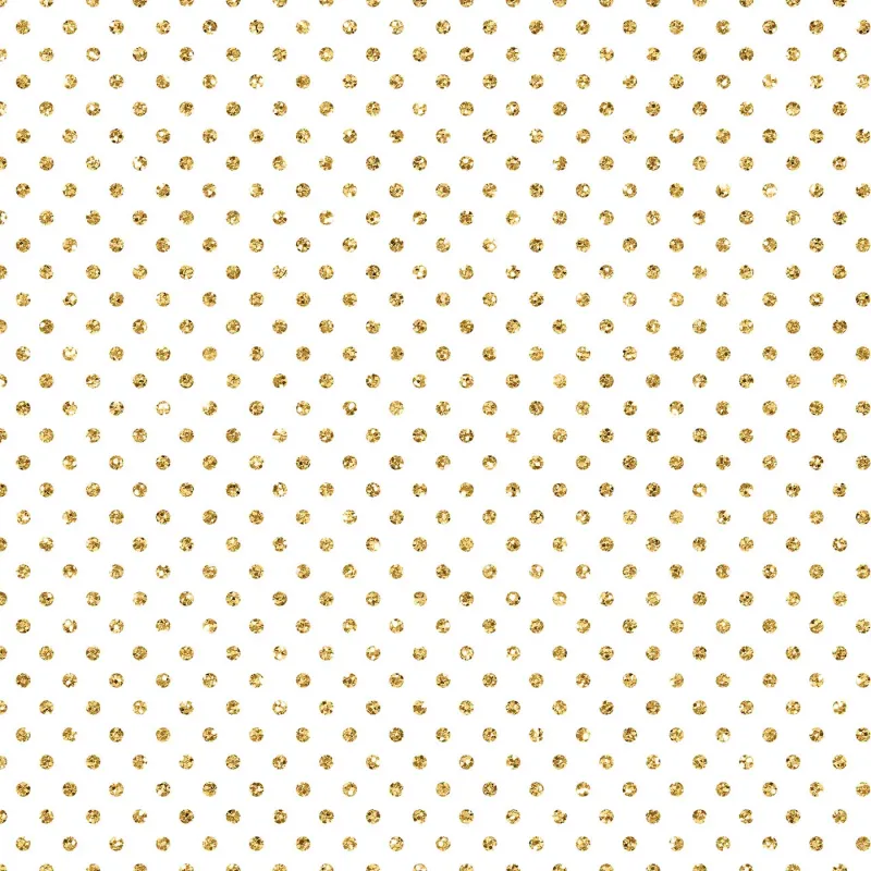 Gift Wrap Roll Holographic Gold Dots on White